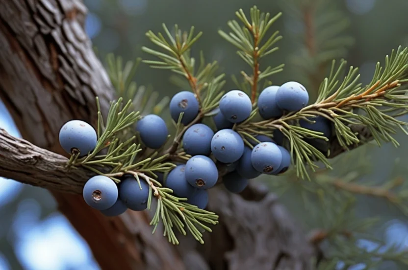 Ashe juniper identification features showing bark, foliage, and berries
