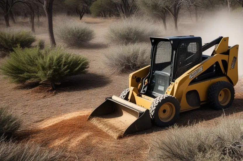 Mechanical juniper removal using mulching equipment in Hill Country