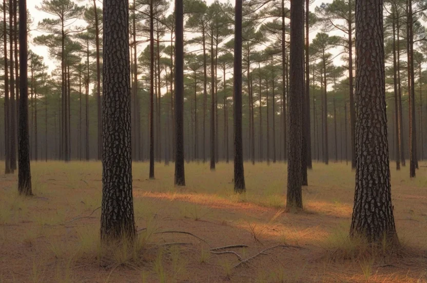 Longleaf pine savanna habitat in East Texas